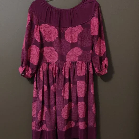 Girls From Savoy Bouquet Toss 100% Silk Dress by Anthropologie SIZE 4 - Picture 8 of 8